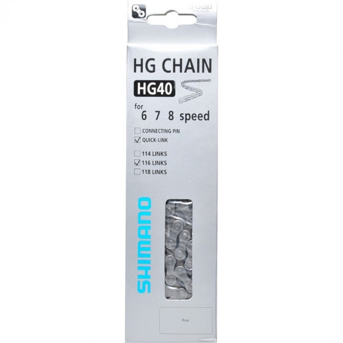 Цепь SHIMANO HG40, 6/7/8СК, 114 ЗВ., ЗАМ. UG51 ECNHG40T114Q Цепь SHIMANO HG40, 6/7/8СК, 114 ЗВ., ЗАМ. UG51 ECNHG40T114Q