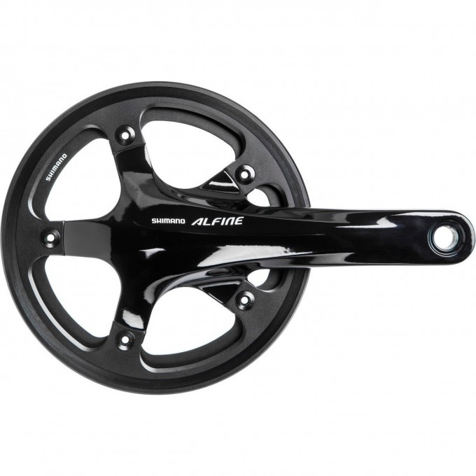Система SHIMANO ALFINE, S501, 170 мм, интегрированный вал, 39T с кареткой, защита двойная, черный EFCS501CA9C2L Система SHIMANO ALFINE, S501, 170 мм, интегрированный вал, 39T с кареткой, защита двойная, черный EFCS501CA9C2L