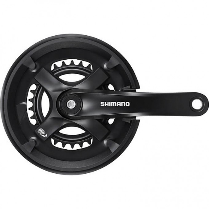 Система SHIMANO TY501, 175 мм, для 2X7/8 скоростей, квадрат, 46/30, с защитой от цепи EFCTY5012E60CLB Система SHIMANO TY501, 175 мм, для 2X7/8 скоростей, квадрат, 46/30, с защитой от цепи EFCTY5012E60CLB